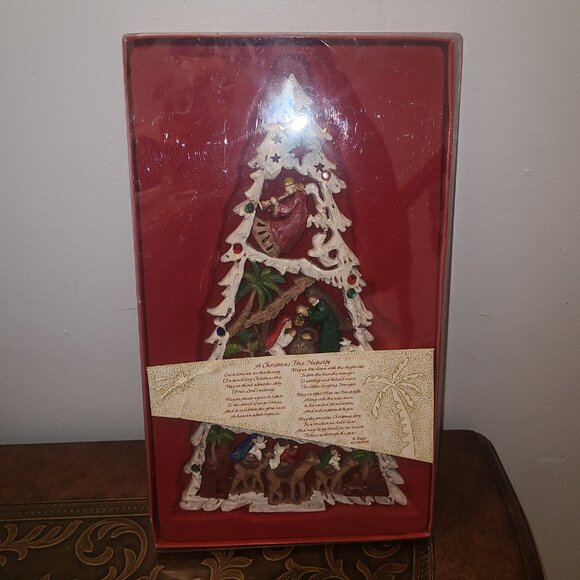 NEW A Christmas Tree NATIVITY Plaque R Fogle Dicksons Nativity Plaque 11.5” - Picture 6 of 6